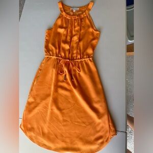 Orange cocktail dress